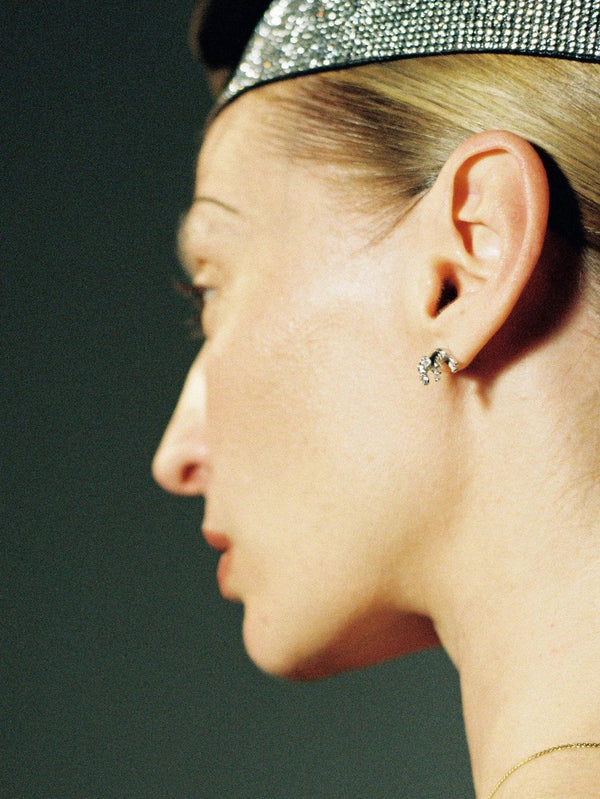 PIA YULI SAN FRANCISCO, Mini Elephantes Earring - Silver, KÜPE, shopi go'da!