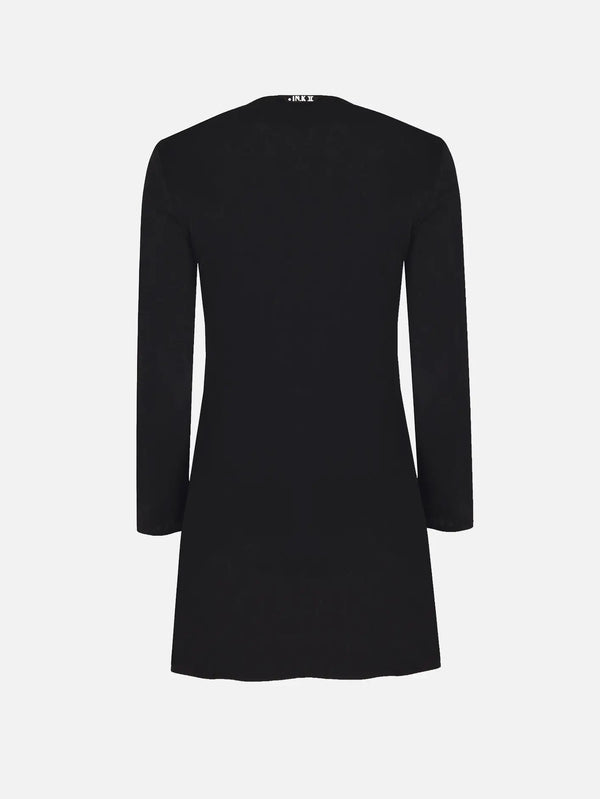 IN.K II Twist Knot Mini Dress – siyah, arka görünüm