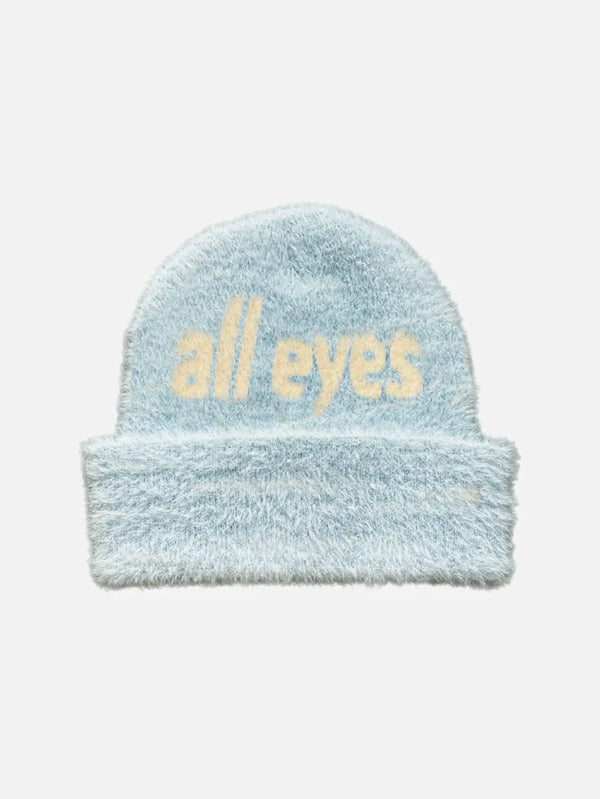 SEVDRUS All Eyes On Us Unisex Beanie – açık mavi, önden görünüm
