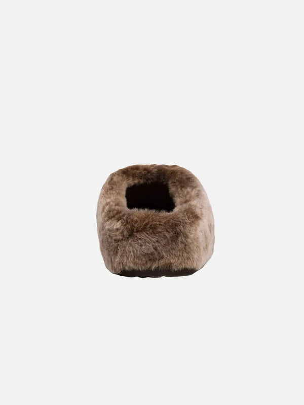 Birkenstock Amsterdam Wrapped Shearling – Grey Taupe, üstten görünüm