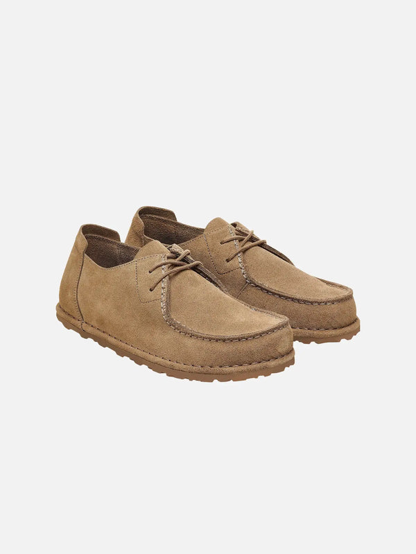 BIRKENSTOCK Utti Lace VL M Grey Taupe – Grey Taupe, önden, hafif yan görünüm