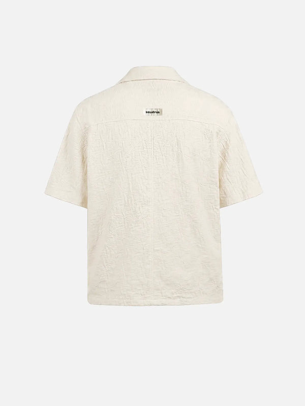 SEVDRUS Sundown Linen Shirt – krem rengi, arkadan görünüm