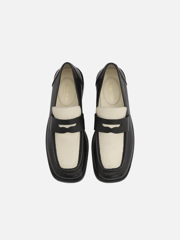 KUNDURA, NO:5 Loafer - Siyah/Bej, AYAKKABI, shopi go'da!
