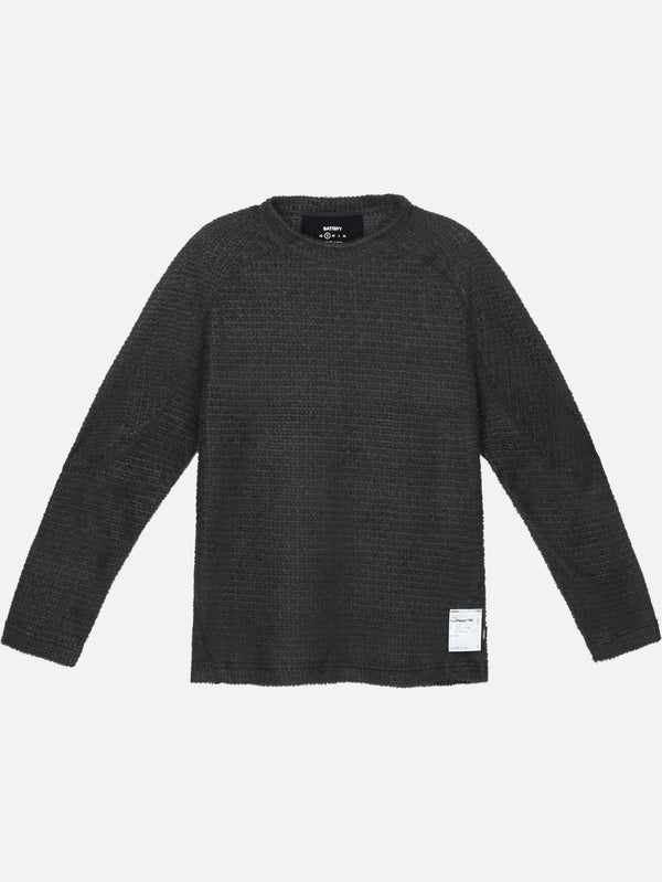 SATISFY, FuzzFleece AD Long Tee - Phantom, T-SHIRT, shopi go'da!