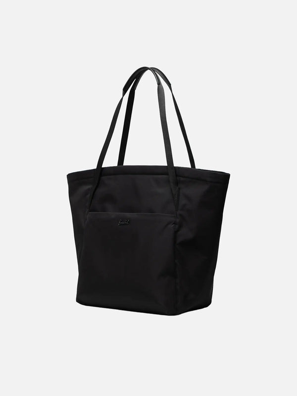 HERSCHEL Joana Tote Bag – siyah, önden görünüm, çift omuz askılı