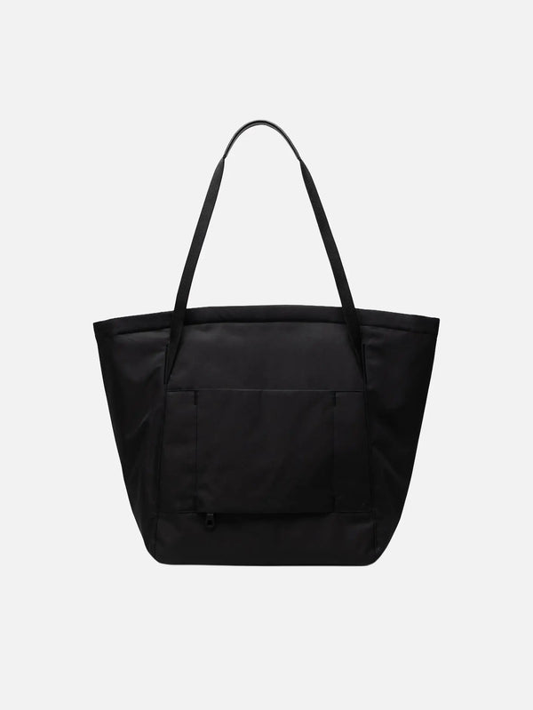 HERSCHEL Joana Tote Bag – siyah, ön görünüm, dış cep