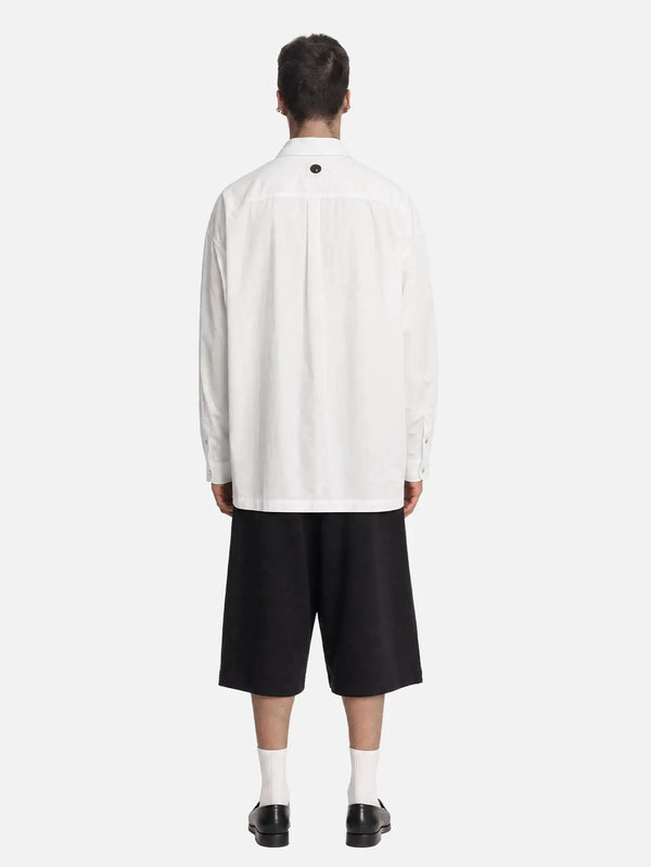 shopi go Midori Oversize Gömlek - Beyaz – beyaz, arka görünüm
