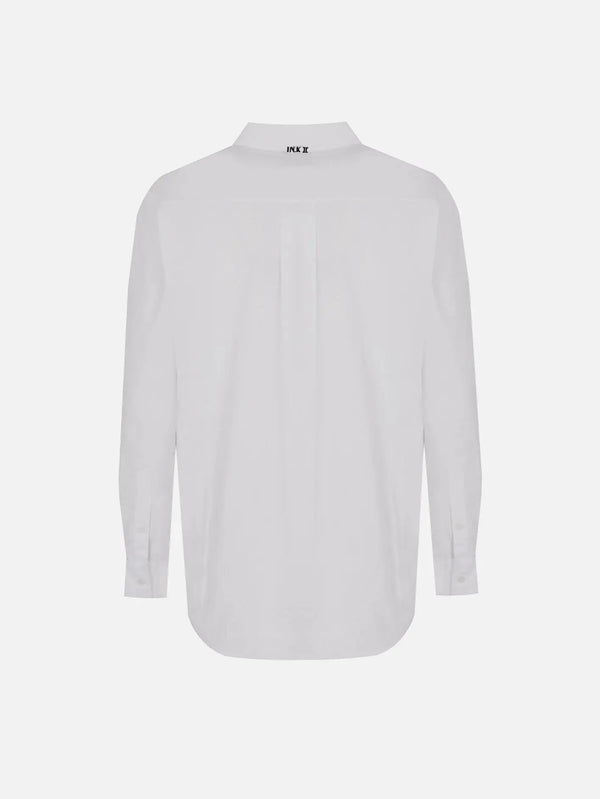 IN.K II Ease Way Blouse - White – beyaz, arkadan görünüm