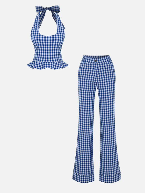 MI MAGIC LOVE Marne Set – Blue Gingham, ön görünüm