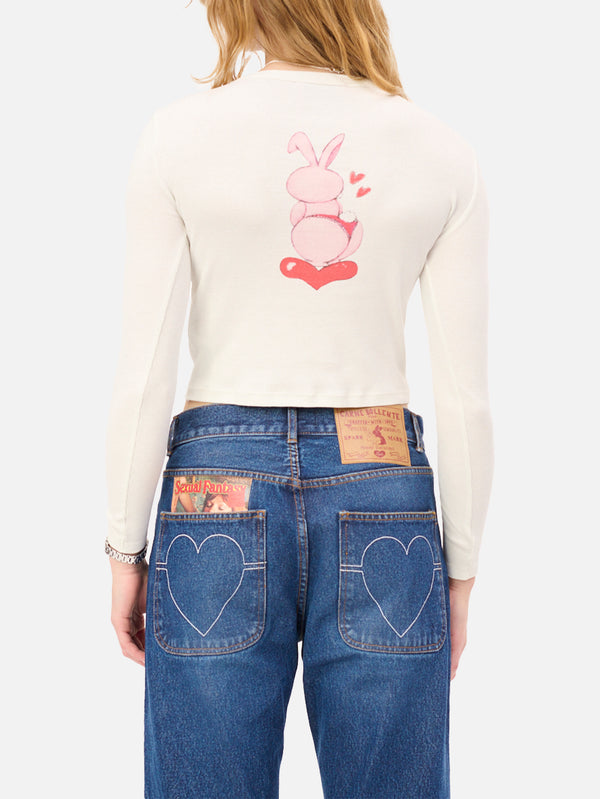 CARNE BOLLENTE, Love Bunny - Off White, T-SHIRT, shopi go'da!