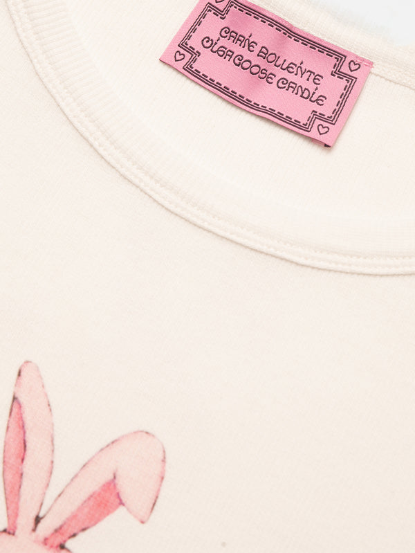 CARNE BOLLENTE, Love Bunny - Off White, T-SHIRT, shopi go'da!