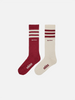 Wales Bonner x adidas 3S Sock "Wonder White/Collegiate Burgundy"