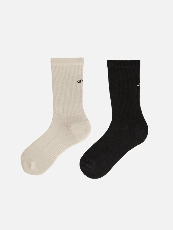 ADIDAS ORIGINALS Arte Antwerp x adidas Socks 2P Black/White – Black/White, önden görünüm
