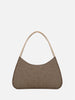 Eco Nubuck Leather XL Shoulder Bag - Beige