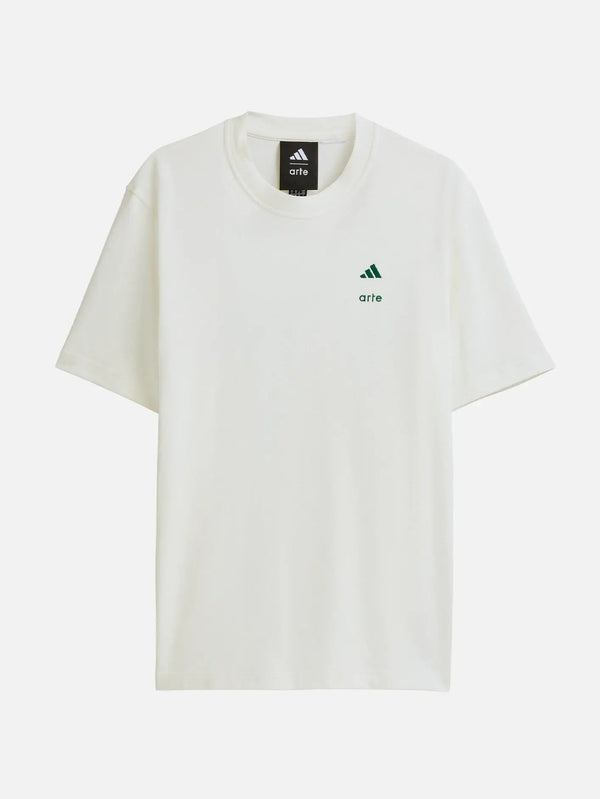 ADIDAS ORIGINALS Arte Antwerp x adidas T-Shirt Off White – Off White, ön görünüm, yeşil logo