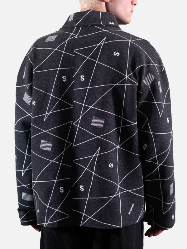 SEVDRUS Monolith Full Embroidered Jacket – siyah, arkadan görünüm