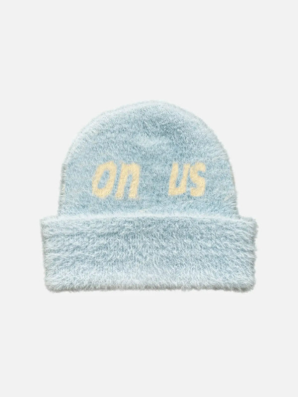 SEVDRUS All Eyes On Us Unisex Beanie – açık mavi, ön görünüm