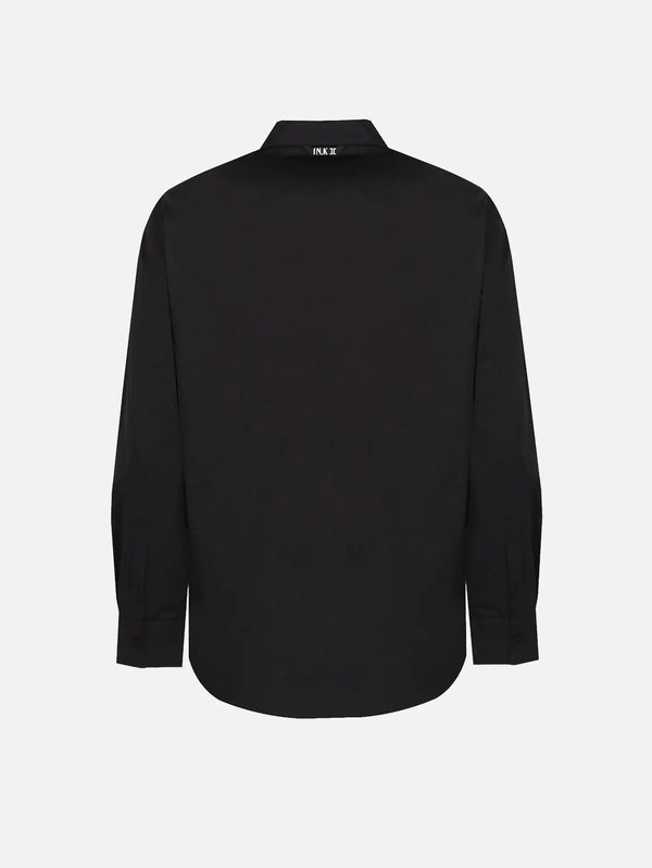 IN.K II The Basic Blouse – siyah, arka görünüm, uzun kollu