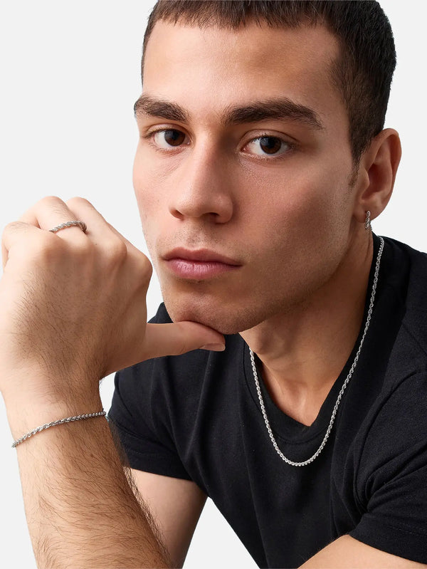 ATOLYEWOLF Rope Chain Bracelet in Silver - Kategorize edilmemiş BİLEKLİK