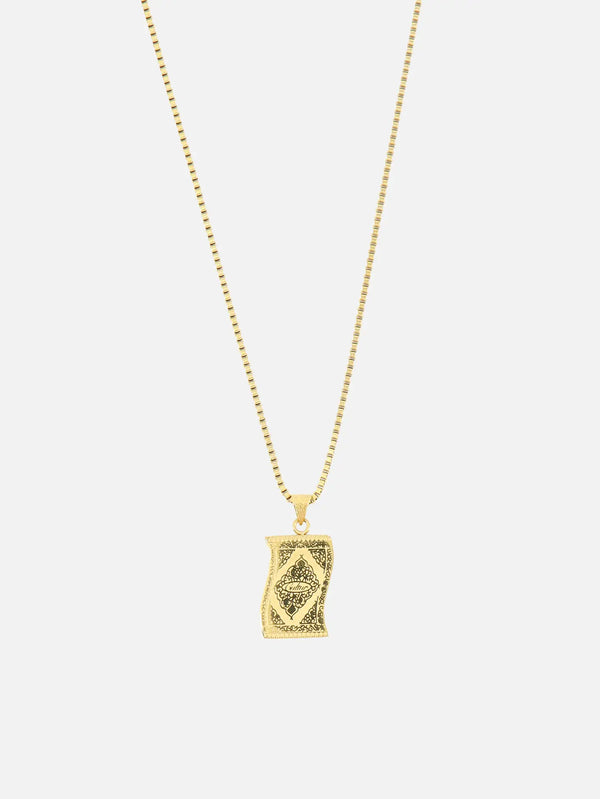 CULTUR SPACE Carpet Necklace – altın, önden görünüm