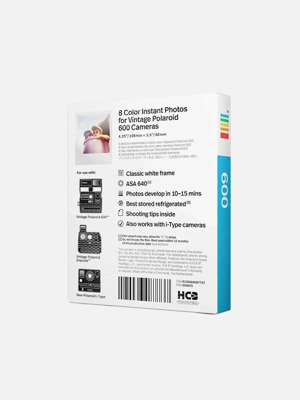 POLAROID Color Film for 600 – çok renkli, yan görünüm