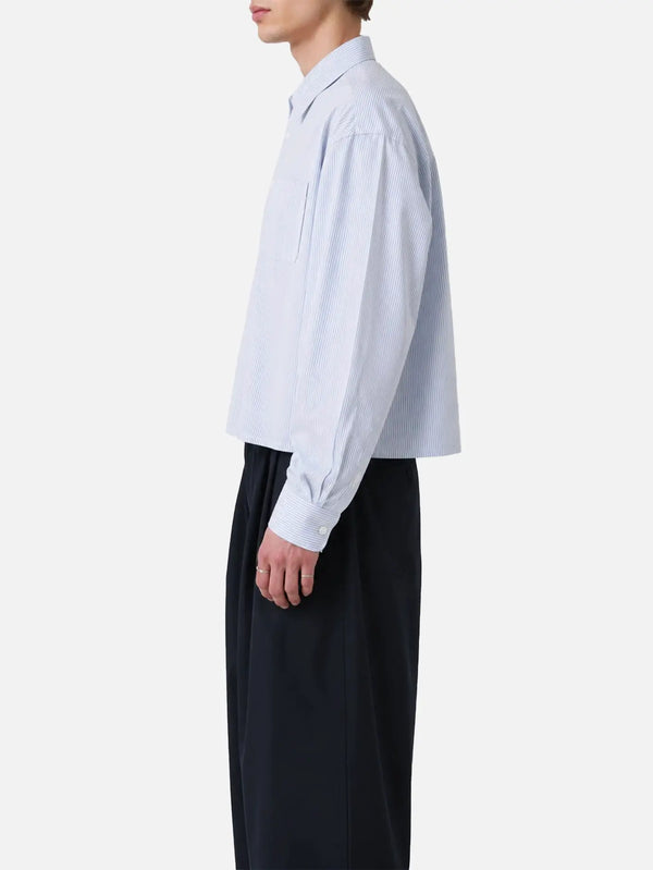 shopi go Sumida Boxy Shirt – Light Blue & White, yan görünüm