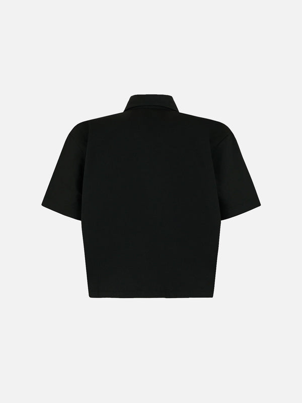 DICKIES, SS Cropped Work Shirt W - Black, GÖMLEK, shopi go'da!