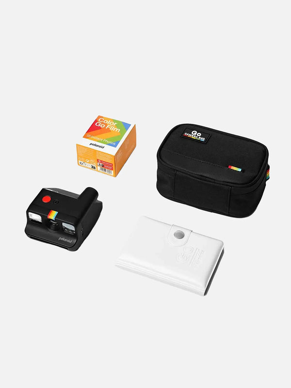 POLAROID Polaroid Go Gen2 Essential Kit – siyah, önden görünüm, 4 parçalı set