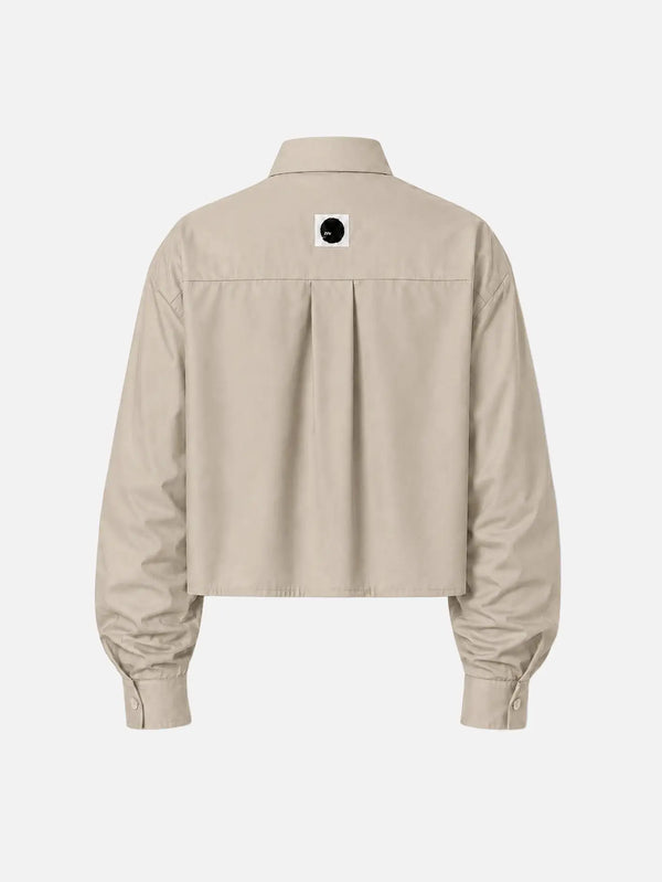 SHOPI GO Sumida Boxy Shirt - Beige - GÖMLEK