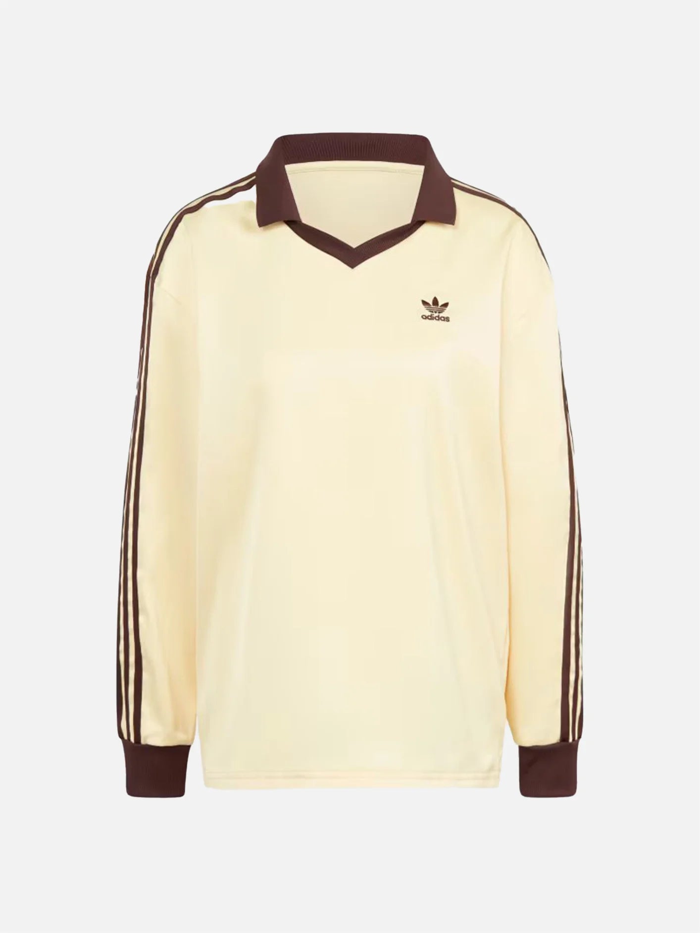 3 Stripes Satin Long Sleeve Tee Yellow shopi go
