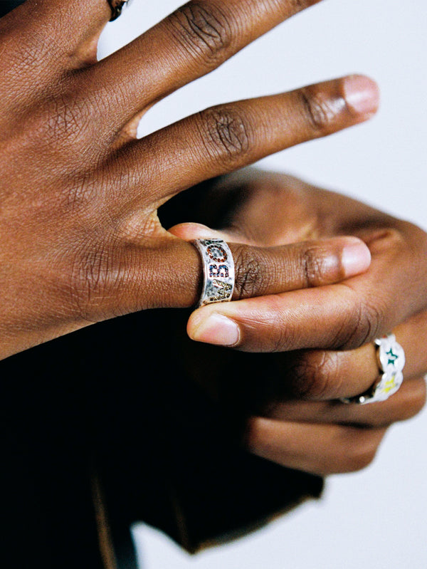 TWOJEYS, City Cowboys Stone Ring - Silver, YÜZÜK, shopi go'da!