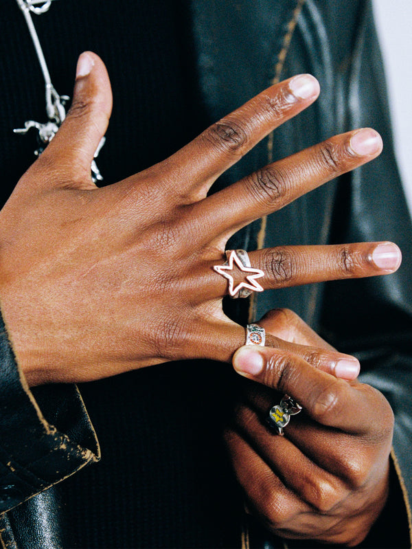 TWOJEYS, Ignorant Empty Star Ring - Silver, YÜZÜK, shopi go'da!