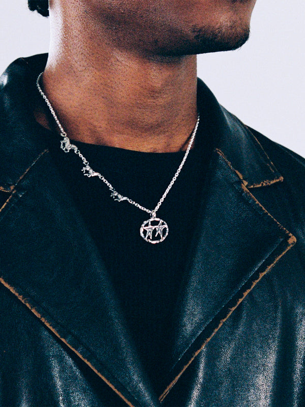 TWOJEYS, Superstar Three Horse Necklace - Silver, KOLYE, shopi go'da!