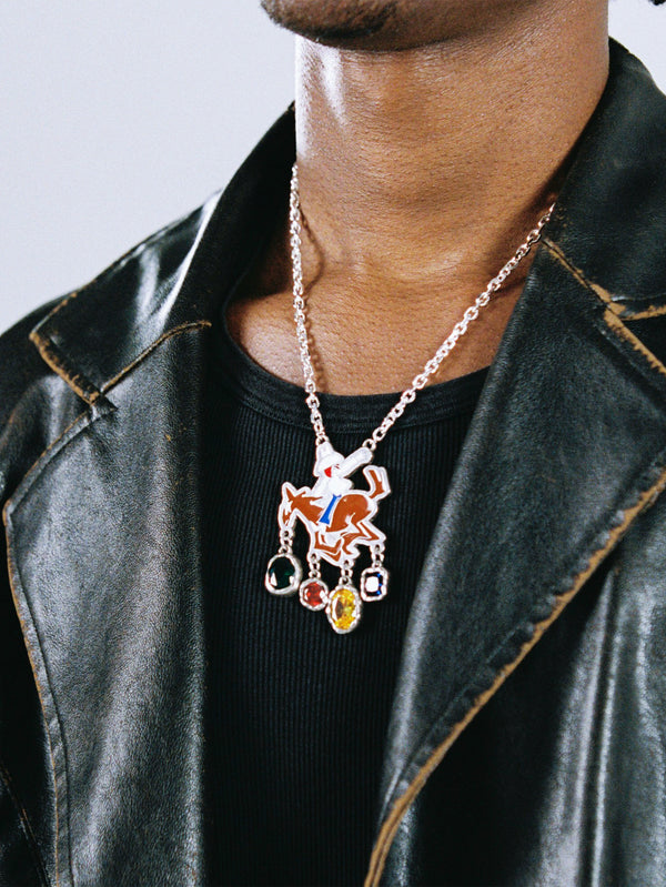 TWOJEYS, Ignorant Cowboy Necklace - Silver, KOLYE, shopi go'da!