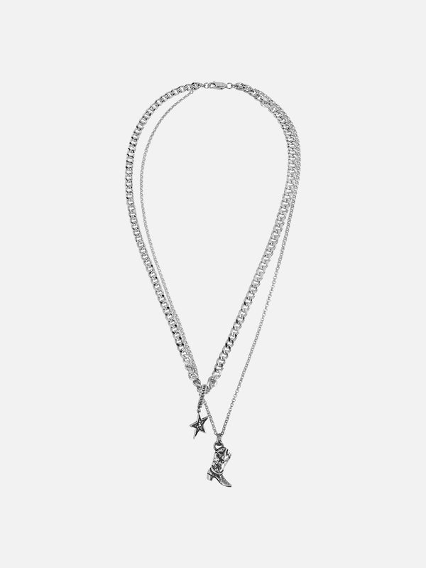 TWOJEYS, Boot Double Chain - Silver, KOLYE, shopi go'da!