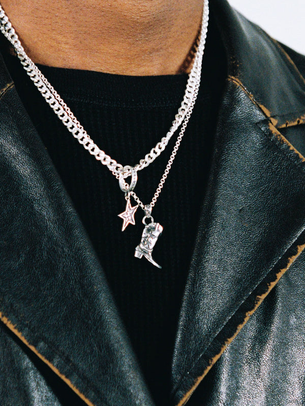 TWOJEYS, Boot Double Chain - Silver, KOLYE, shopi go'da!