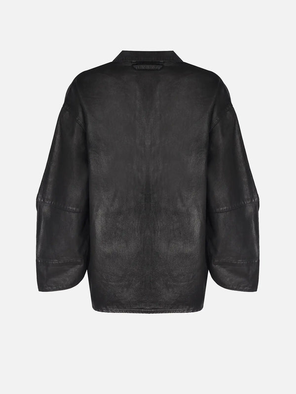 IN.K II Coated Denim Pullover - Black – siyah, arka görünüm