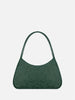 Eco Nubuck Leather XL Shoulder Bag - Green