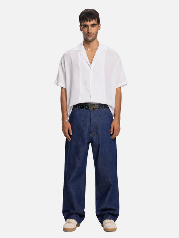 SHOPI GO Asahi Short Sleeve Shirt – beyaz, önden görünüm