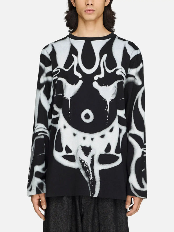 Y-3 Chito Graphic Long Sleeve T-Shirt Black – Black, ön görünüm