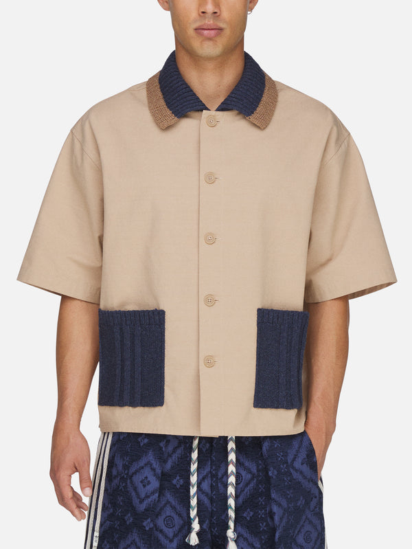 ADIDAS ORIGINALS, CLOT x adidas Refined Utility SS Shirt - Warm Sand, GÖMLEK, shopi go'da!