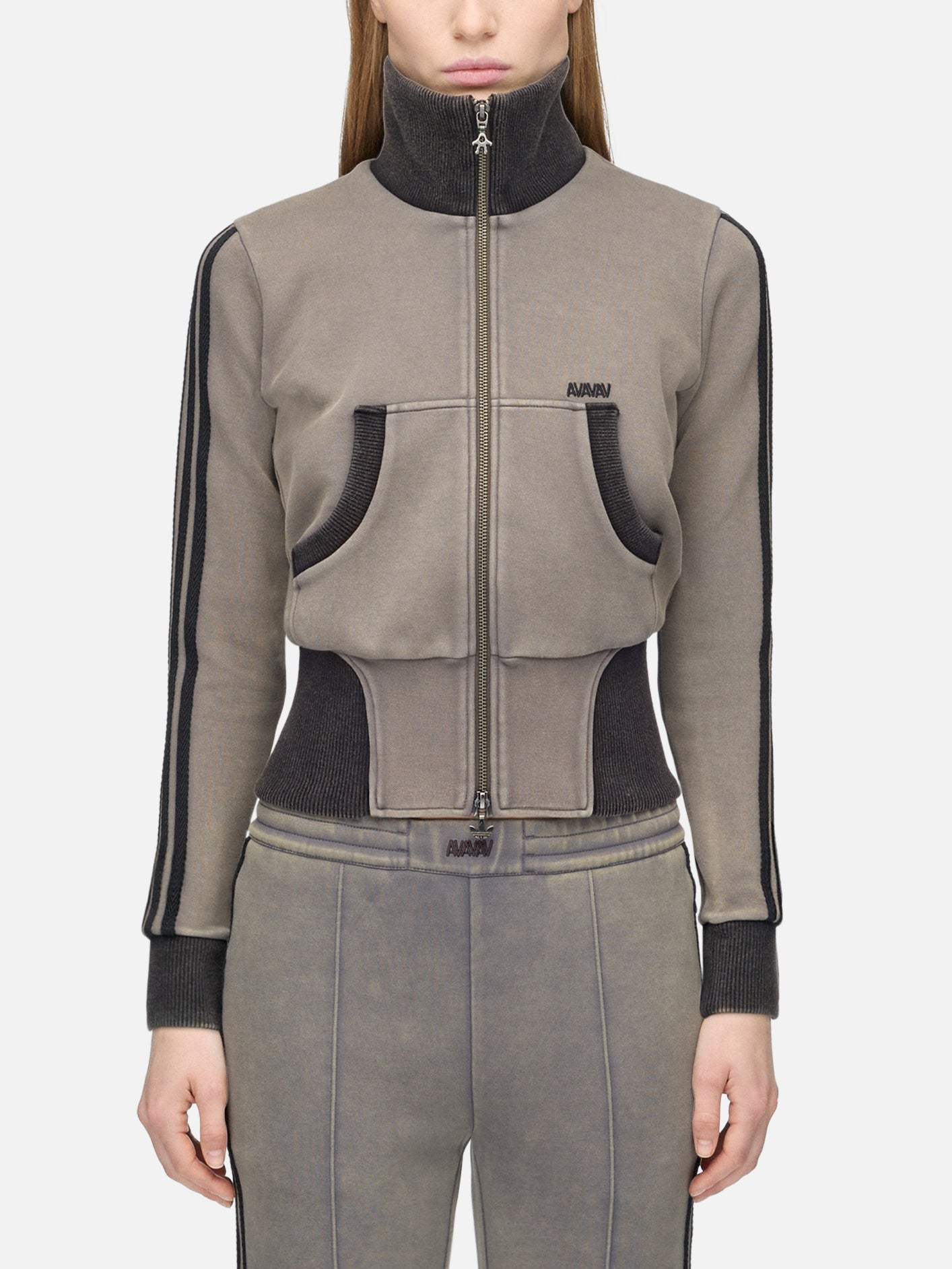 AVAVAV x adidas Cropped Track Top - Grey Four – shopi go