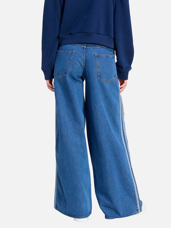 ADIDAS ORIGINALS, Firebird Denim Track Pant - Blue, PANTOLON, shopi go'da!