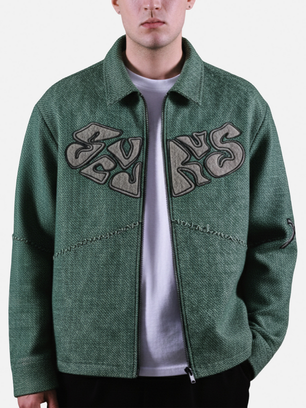 SEVDRUS Emerald Ace Full Embroidered Jacket – emerald, ön görünüm
