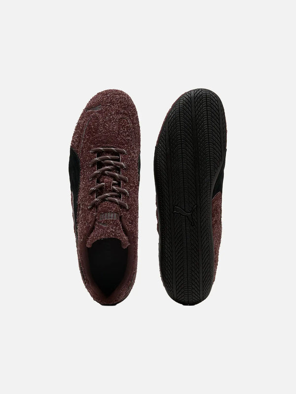 PUMA Speedcat Snow – Chocolate Fondue/Black, önden görünüm ve taban detayı