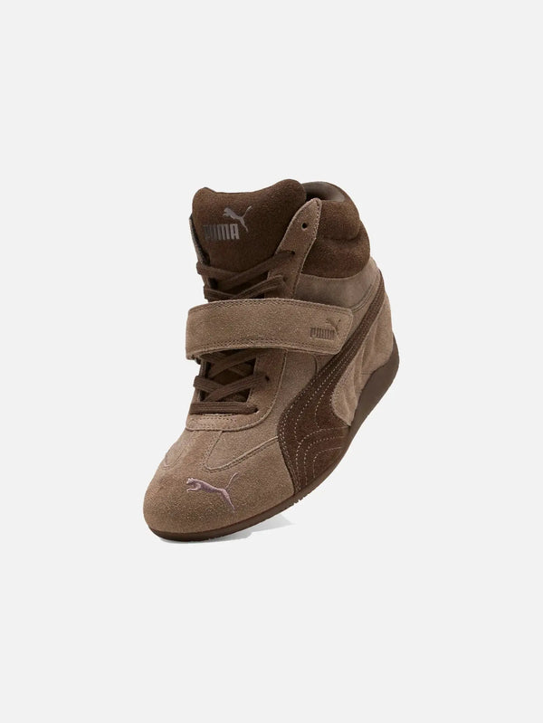 PUMA Speedcat Wedge Wns Totally Taupe/Chocolate – Totally Taupe/Chocolate, kahverengi süet, önden görünüm