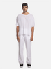 Hideo Tek Pilili Pantolon - Beyaz