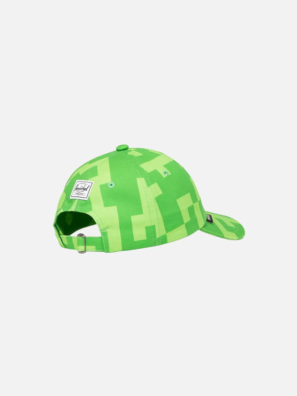 HERSCHEL Minecraft x Herschel Sylas Classic Cap - Creeper – yeşil, arka görünüm