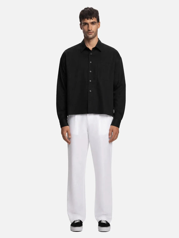 shopi go Ichiro Pilisiz Pantolon - Beyaz – Beyaz, ön görünüm