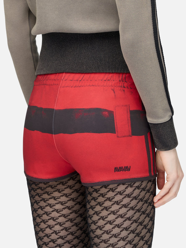 ADIDAS ORIGINALS, AVAVAV x adidas Print Shorts - Better Scarlet/Grey, ŞORT, shopi go'da!